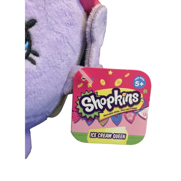 Ice Cream Queen 6" Plush Toy Purple Pink 5+ NWT Just Play Moose Shopkins 2016 - Picture 2 of 6